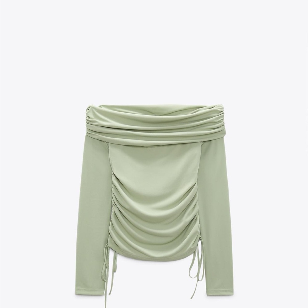 ZARA off shoulder ruched top